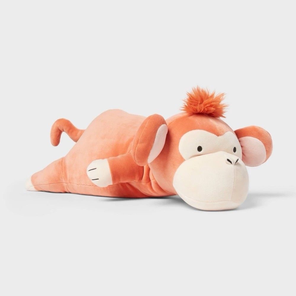 Monkey Weighted Plush Kids Throw Pillow Orange - Pillowfort